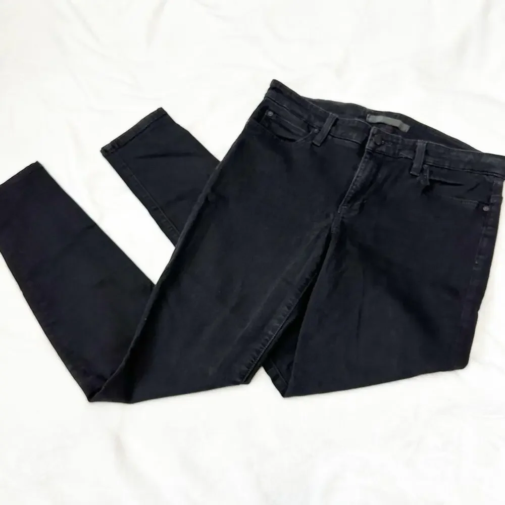 Joes Jeans the icon skinny mid rise black denim size 31 stretch